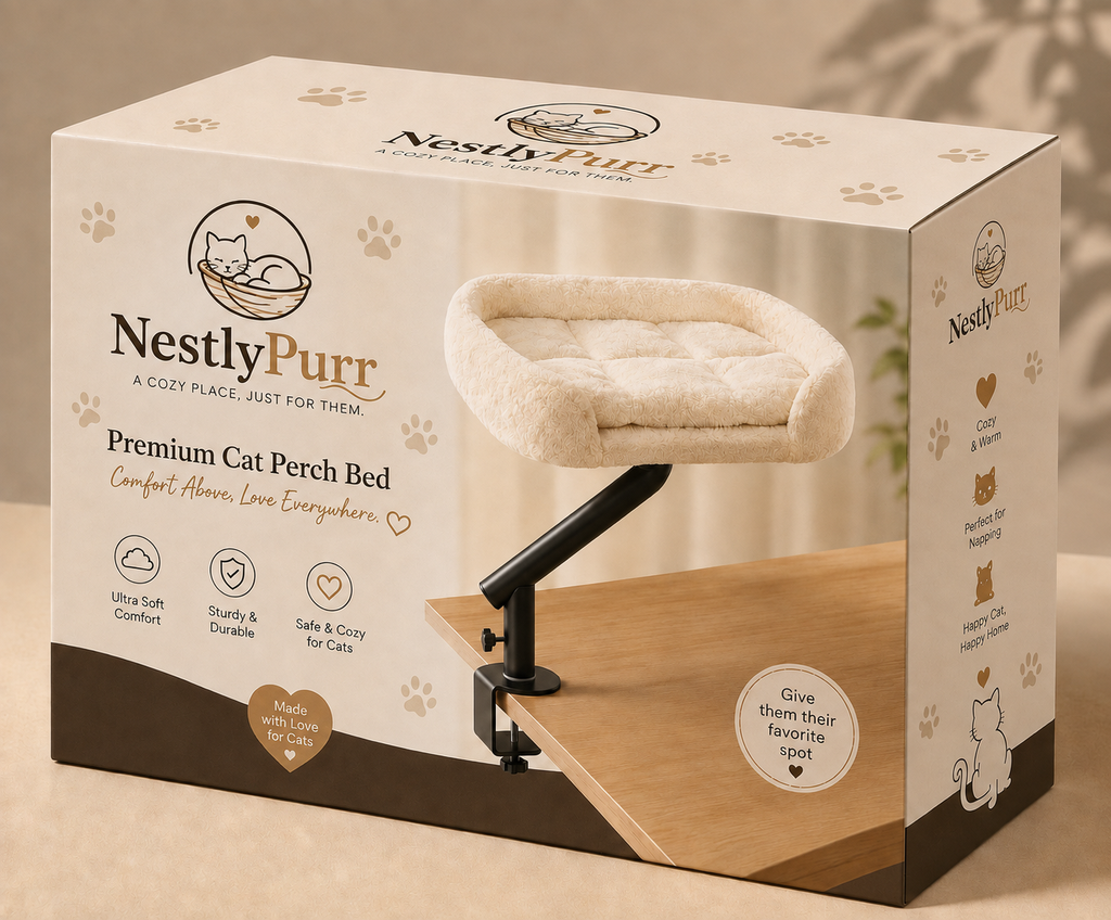 NestlyPurr™ Elevated Cat Perch Bed