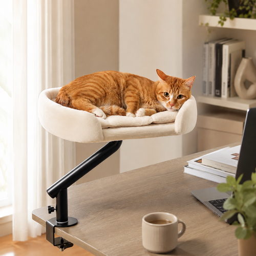 NestlyPurr™ Elevated Cat Perch Bed